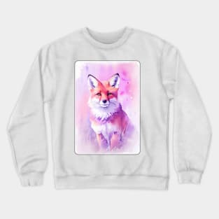 Fox Watercolor Portrait 3 Crewneck Sweatshirt